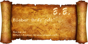 Bieber Brúnó névjegykártya